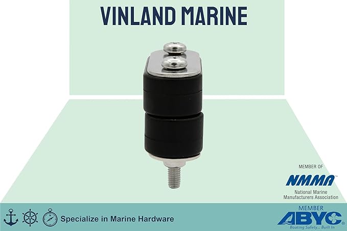 Vinland Marine Nylon Stainless Steel Boat Rail Mount Brackets, Fit 7/8" 1" Tube, Pontoon Rail Mount, Boat Grill Mounting Cleat