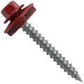 Metal ROOFING SCREWS: (250)12 x 2" DARK RED Hex ReGrip Sheet Metal Roof Screw. Sharp Point metal to wood siding screws. 5/8" EPDM washer