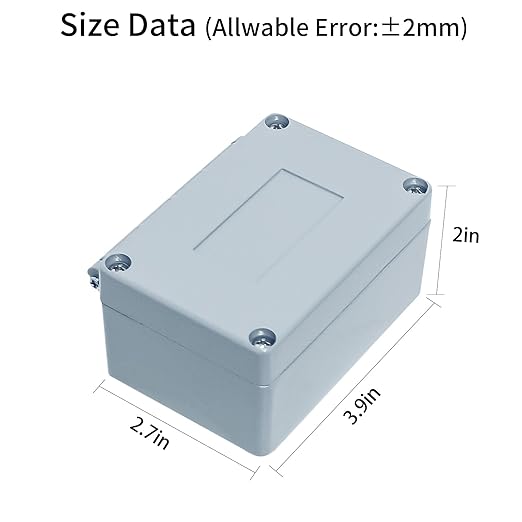 Aluminum Enclosure Project Box Aluminum Alloy Metal Junction Box Outdoor Waterproof Dustproof Project Box Outdoor Electrical Universal Enclosure Gray 3.9"x2.7"x2"