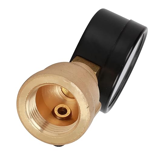 Gas Line Pressure Tester, Brass Gas Pressure Tester Gauge, 3/4" FNPT Forged Brass Assembly with Air Pressure Gauge 100psi and Air Bleeding Valve for Pressure Testing on Home Gas Line
