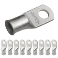 SELTERM 10pcs 1 AWG-5/16" Stud Tinned Copper Wire Lugs, Heavy Duty Cable Ends, 1 Gauge Ring Terminals, UL Battery Lugs Marine Grade Copper Eyelets Electrical Terminal Connectors