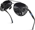 GQUEEN Classic Military Style Pilot Polarized Sunglasses Spring Hinges Al-Mg for mens womens MOS1