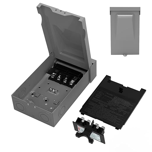 240VAC 60 Amp Non-Fused AC Disconnect Box, Outdoor Waterproof Metal Enclosure with Pull-Out Switch - for Home & Light Commercial HVAC, Condensing Units & Air Conditioning Systems - UL Listed