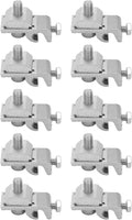 Solar System Grounding Clips, Pack of 10 Solar Panel Mounting System Grounding Clip Lug Bracket Clamps Set Solar Panel Photovoltaic Support Parts for Bare Wire and Pipe