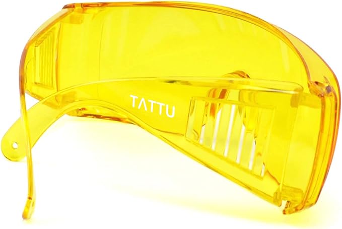 TATTU G1 Fit-Over UV Protection Glasses, Anti-Glare, Anti-Eye Strain, Night Vision Enhancement for Driving at night, Yellow