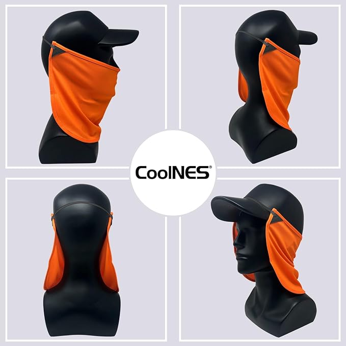CoolNES - UV Sun Protection Neck Drape Adjustable Multifunctional 2 in 1 Face Covering for Outdoor Fishing - Unisex