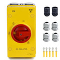 63 Amp Disconnect Switch 690V AC, IP66 Waterproof, Isolation PV Disconnect On Off Combiner Box, 4 Pole 63A Combiner Box for PV System