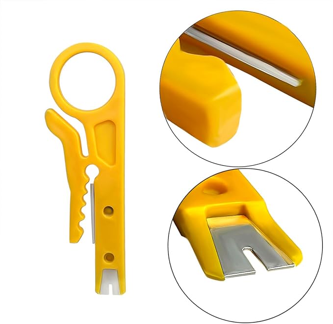6 Pcs Mini Wire Stripper Tool, Small Wire Strippers, Mini Cable Stripper, Network Cable Cutter, Punch Down Tool, Network Wire Stripper, for RJ45/Cat5/Cat6 Data Lines Telephone Computer UTP Cable