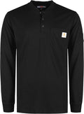 BOCOMAL FR Shirts Henley 7oz Midweight Fire Resistant Clothing NFPA2112 CAT2 Men's Flame Retardant Work Shirt