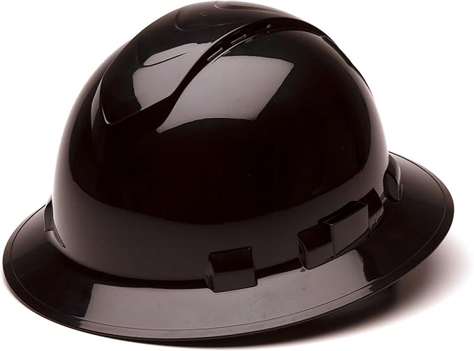 Pyramex Ridgeline Full Brim Vented Hard Hat 4 Point Ratchet Suspension