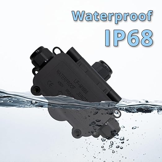 MAKERELE Open Splice Boxes Clamshell-Type IP68 Small Outdoor Junction Box Waterproof Electrical Underground Cable Line Wires Power Cord Connector Protection Maximum Inner Diameter 8mm