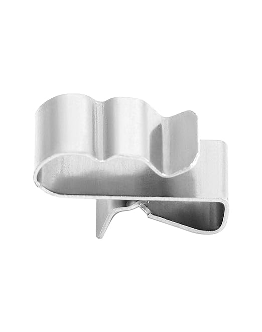 QWORK Solar Panel Clips: 100pcs Stainless Steel Double Wire Trailer Clips, 0.89 Inch for PV Wiring & Boat Cable