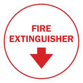 Signs ByLITA Circle Fire Extinguisher Sign (White/Red) - Medium