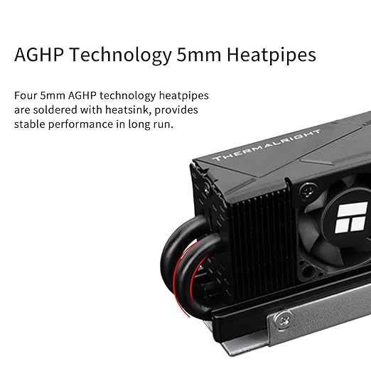 Thermalright HR10 2280 PRO Black SSD Heatsink Cooling,Double-Sided Heat Sink, with Small and High Speed PWM Fan,Thermal Silicone Pad for 2280 SSD PC and Computer,Desktop High Performance SSD Cooler