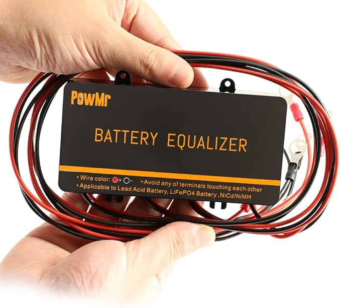 PowMr Battery Equalizer 48V - Battery Voltage Balancer,for 4×12V or 8×12V or More Battery Bank Extend Battery Life 1 Year and More, Support Gel Flood AGM Lithium Battery HA02 Balancer