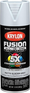 Krylon Fusion All-In-One Adhesive Spray Paint for Indoor/Outdoor Use, 12 oz, Glacier Gray