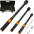COTOUXKER Torque Wrench, 1/4 3/8 1/2-inch Drive Click Torque Wrench Set for Bike, Motorcycle, Car Repair Maintenance