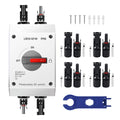 32A DC 1200V PV Solar Disconnect Switch, IP66 Waterproof & Lightning Protection & Anti-UV Solar Circuit Isolator Box for Solar Panels (International Standard: IEC60947-3)