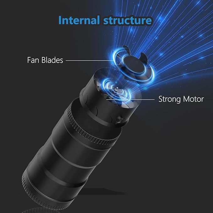 Hon&Guan 4 Inch Inline Duct Fan with Upgrade Controller - 130 CFM Airflow with 6W Ultra-Low Power and Low Noise