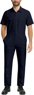Bass Creek Outfitters Mens Coveralls - Heavy Duty Duck Canvas Short Sleeve Workwear Insulated Coveralls for Men