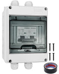 DC 100 Amp Breaker, 1000V Miniature Circuit Breaker for Solar Panel, IP65 Waterproof DC MCB with Transparent Cover, Polarity-Free, for PV Array, RV, Off-Grid & On-Grid Systems