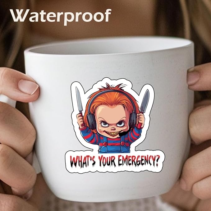 1step2dream Funny 911 Sticker for Dispatcher, Cute and Humor Emergency Decals for Women, Gift for 911 Dispatcher | for Decorating Phone Laptop Water Bottle