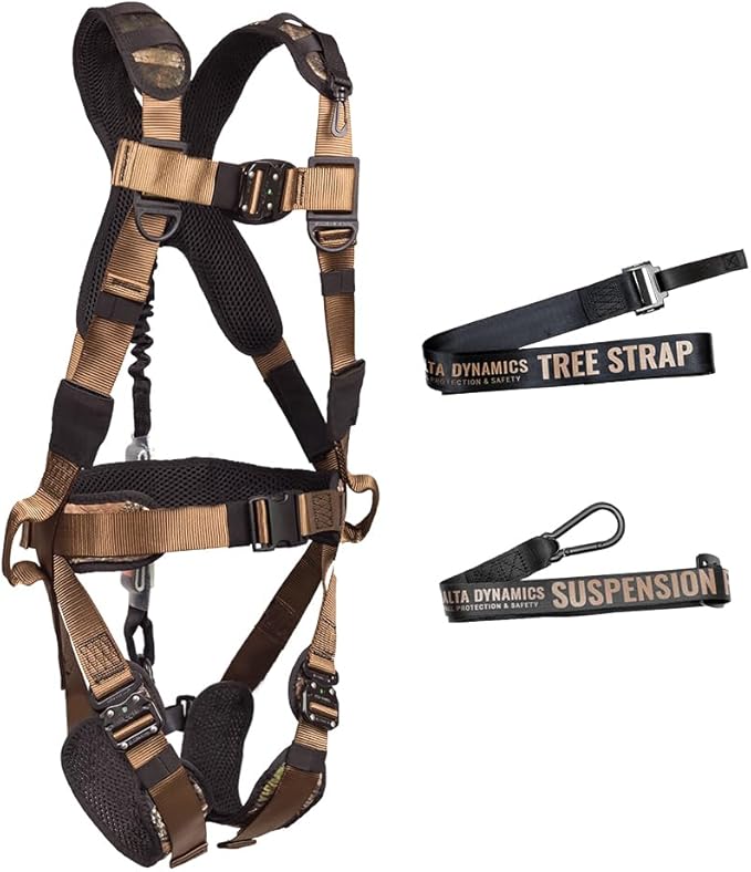 Malta Hunting Safety Hunter's Elite Safety Harness Set with Tree Strap, Deer Drag/Suspension Relief Strap