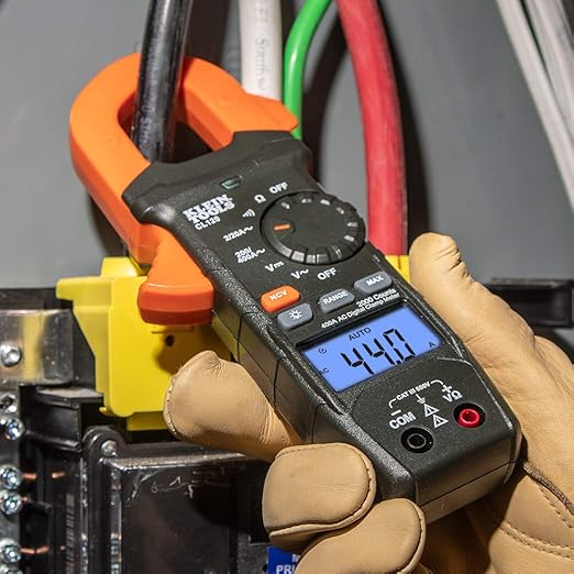 Klein Tools CL120 Digital Clamp Meter, Auto-Ranging 400 Amp AC, AC/DC Voltage, Resistance, Continuity, Non-Contact Voltage Tester Detection
