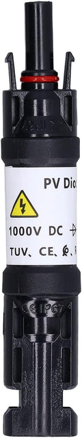 30A Solar Panel PV Diode in Line Fuse Holder Photovoltaic Connectors 1000V IP67 Male Female Waterproof Cable Blocking 30 Amps (30A)
