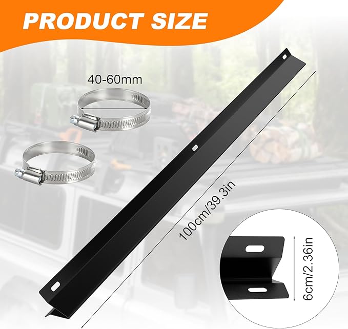 39.37 in Roof Rack Wind Deflector, Van Roof Rack Wind Deflector, Ladder Rack Wind Deflector for Utility/Work Truck and Vans, Reduces Noise