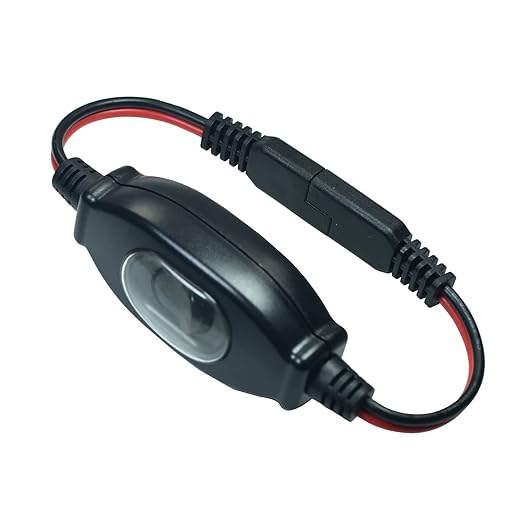FILSHU SAE Extension Cable 16 AWG Wire Harness 12V-24V DC with ON/OFF Switch Quick Connect/Disconnect Snap Action Cable for Motorcycle,Cars,Camp Trailer Solar Panels(30cm/1ft)