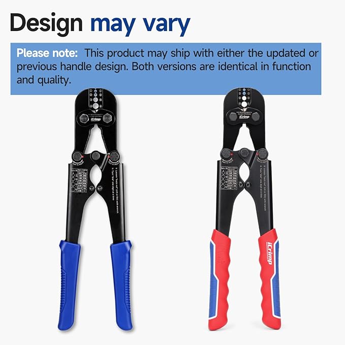 iCrimp Wire Rope Crimping Tool, Wire Cutter, for Aluminum Oval Sleeves,Stop Sleeves,Crimp Ferrules,Crimping Loop Sleeve from 3/64-inch to 1/8-inch