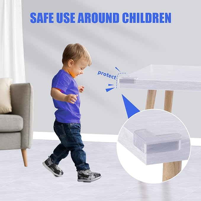 18 Pack Corner Protectors Baby Proof Corners and Edges Protector, Extra Large Clear Table Corner Protectors for Baby Safety Guards Bumpers Cover Sharp Furniture, L Shape