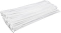 White Zip Ties 14 inch (100 Pack), Clear, 50 lb, UV Resistant Cable Ties for Outdoor Use, LOCKLOCK