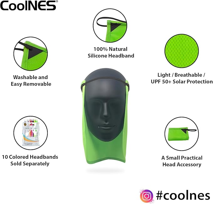 CoolNES - UV Sun Protection Neck Drape Adjustable Multifunctional 2 in 1 Face Covering for Outdoor Fishing - Unisex