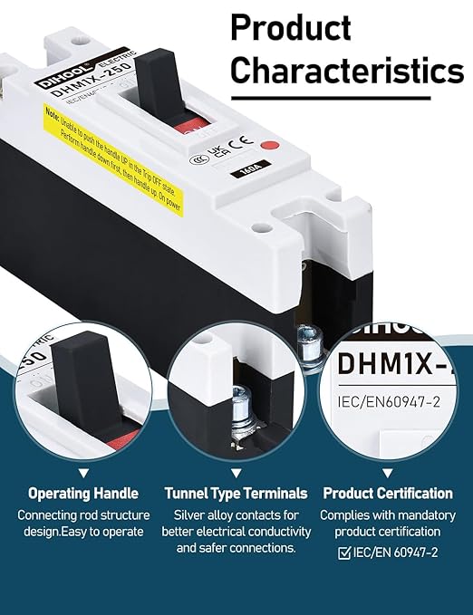 DIHOOL Main 160 Amp DC Circuit Breaker, 240V Battery Disconnect Switch, Master Switch for Car RV Marine Boat Truck Trolling
