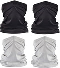 UV Face Cover Neck Gaiter Mask Dust Protection Magic Scarf Wind Bandana Balaclava for Summer Running Fishing 4 PCS