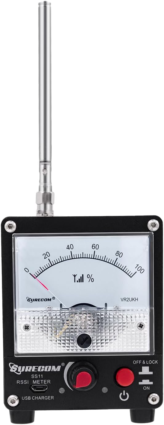 Mcbazel Surecom SS11 Portable Field Strength Power Test Meter RF Signal Strength Test Meter with Antenna