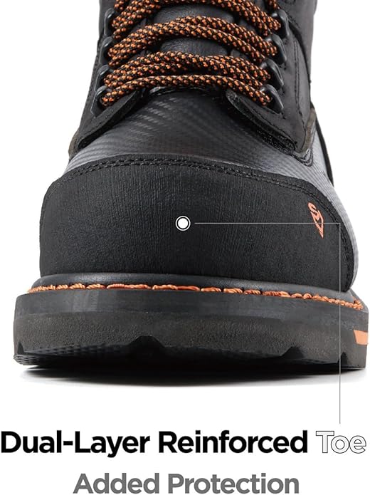 SUREWAY Men's 6" Waterproof Soft/Composite Toe Work Boots - Crazy Horse Leather Safety Shoes,GoodyearWelt Slip Resistant EH Rated Heavy Duty Construction Boots for Industrial, Roofing, Landscaping