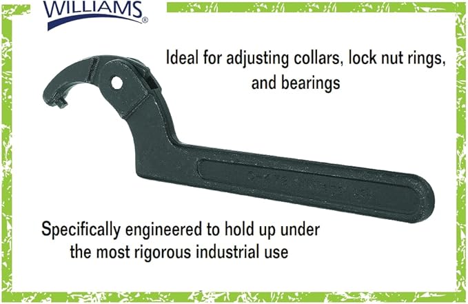 Williams JHWWS-476 6-Piece Adjustable Pin Spanner Wrench Set, Ideal for Adjusting Collars, Lock Nut Rings, and Bearings