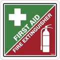 First Aid Fire Extinguisher Stickers - 100 Pack