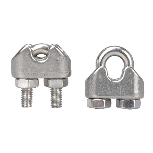 YAMASO 20PCS 1/8 Inches M3 Stainless Steel Wire Rope Cable Clip Clamp