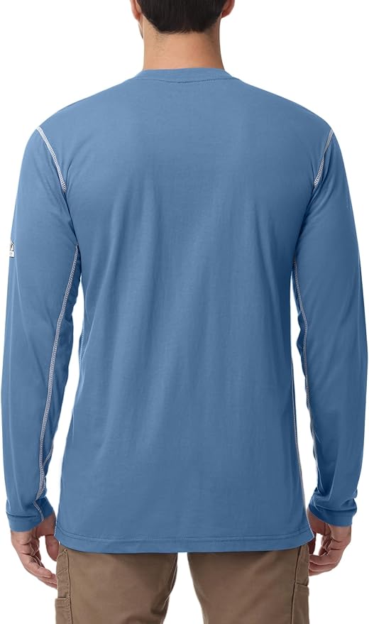 FR Shirts for Men 4oz Lightweight Fire Resistant Shirts for Men Long Sleeve Welding Shirt CAT1