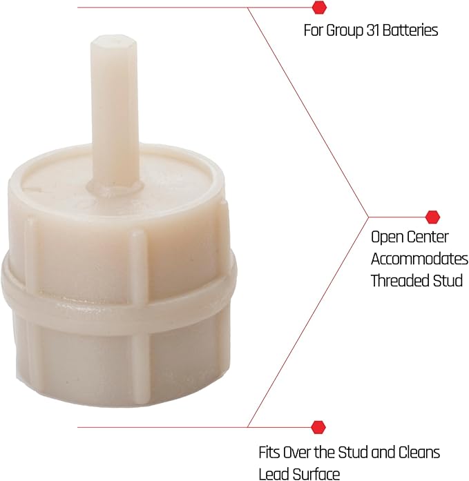 EZ RED 505BTSSHQD Shaft Battery Term Cleaner, Steel