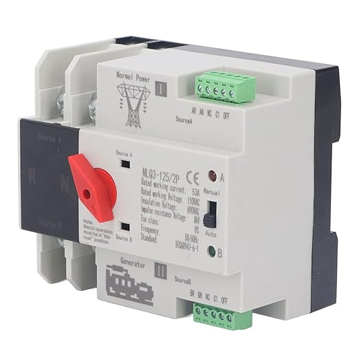 2P Dual Power Automatic Transfer Switch Generator Changeover Switch AC110V 63A automatic transfer switch generator automatic transfer switch whole house transfer switch