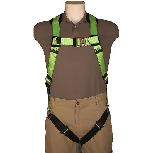 PeakWorks PeakPro Series Safety Harness - Full Body Safety Harness - CSA & ANSI Compliant Fall Protection - 310 lbs Capacity - Universal Size (Multiple Classes & Leg Buckle Types)
