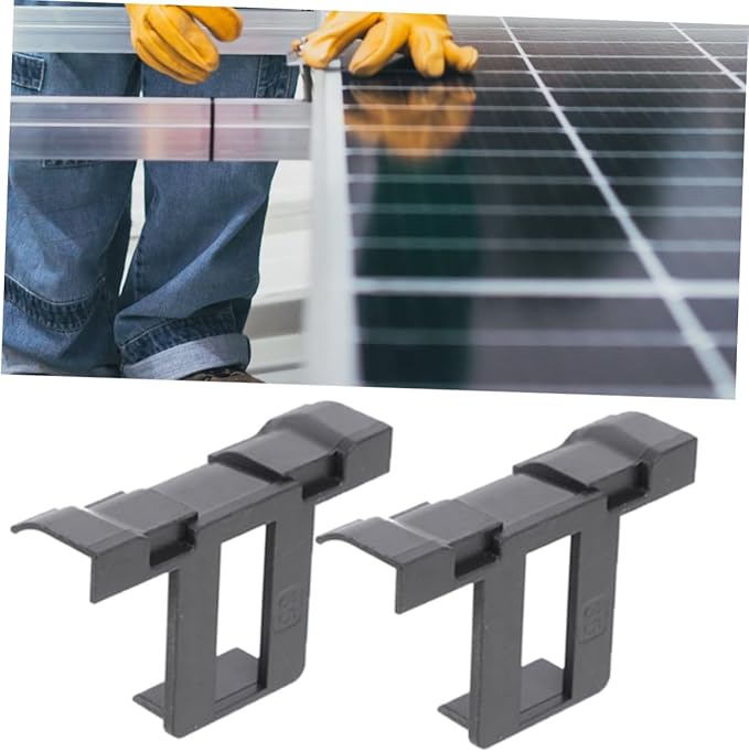 12pcs Guide Clamp Solar Panel Trickle Maintainer Drainage Clip Sturdy Construction Easy to Install for Outdoor Solar Panels