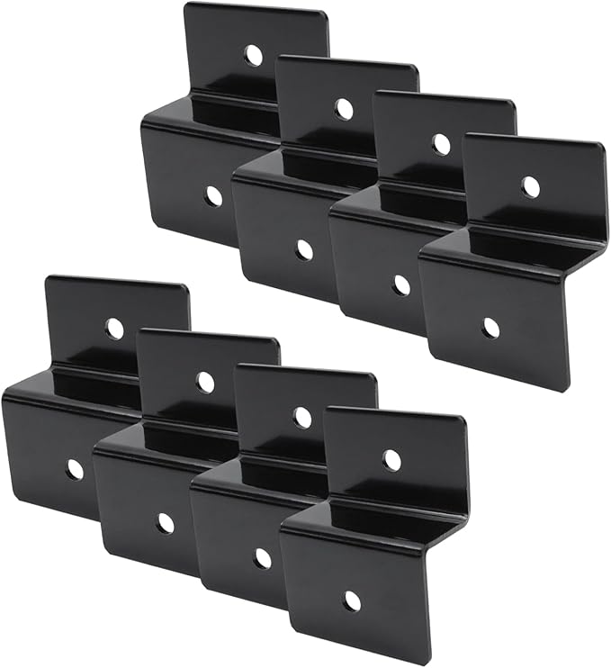 KUMGROT 2.48 Inch Solar Panel Z Brackets, Aluminum Alloy Solar Panel Brackets for for Solar Panels Roof RV Boat Off Grid, 8 Pcs Black