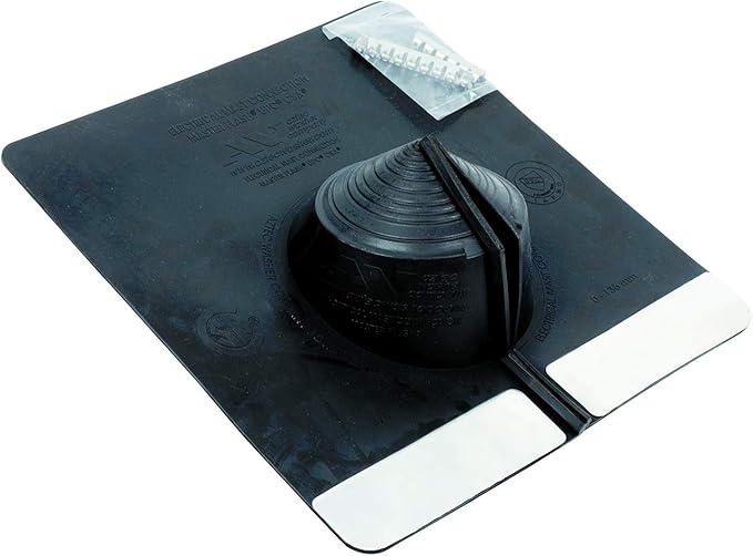 Oatey 14090 Aluminum 5-3/8-in Diameter Electrical Mast Connection Master Flash Roof Flashing 15" x 15" Base