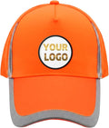 YOWESHOP Reflective Safety Baseball Cap Customize Logo with Removable PE Shell Hi-Vis Safety Work Hat